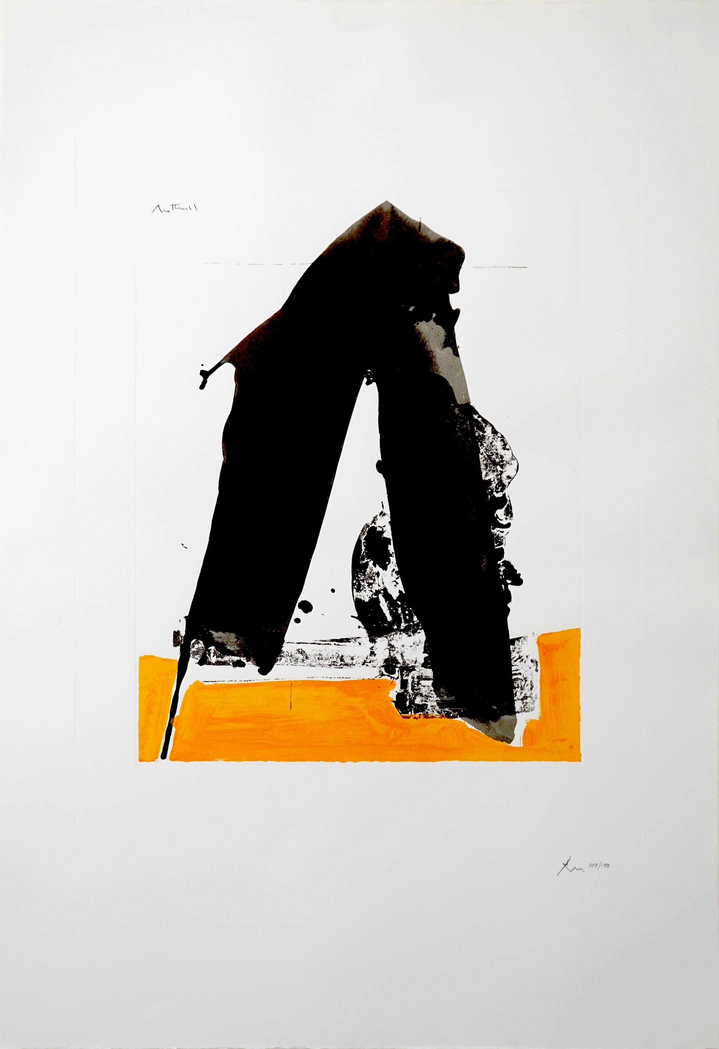 Robert Motherwell Abstract Print - The Basque Suite: Untitled (ref. 79)