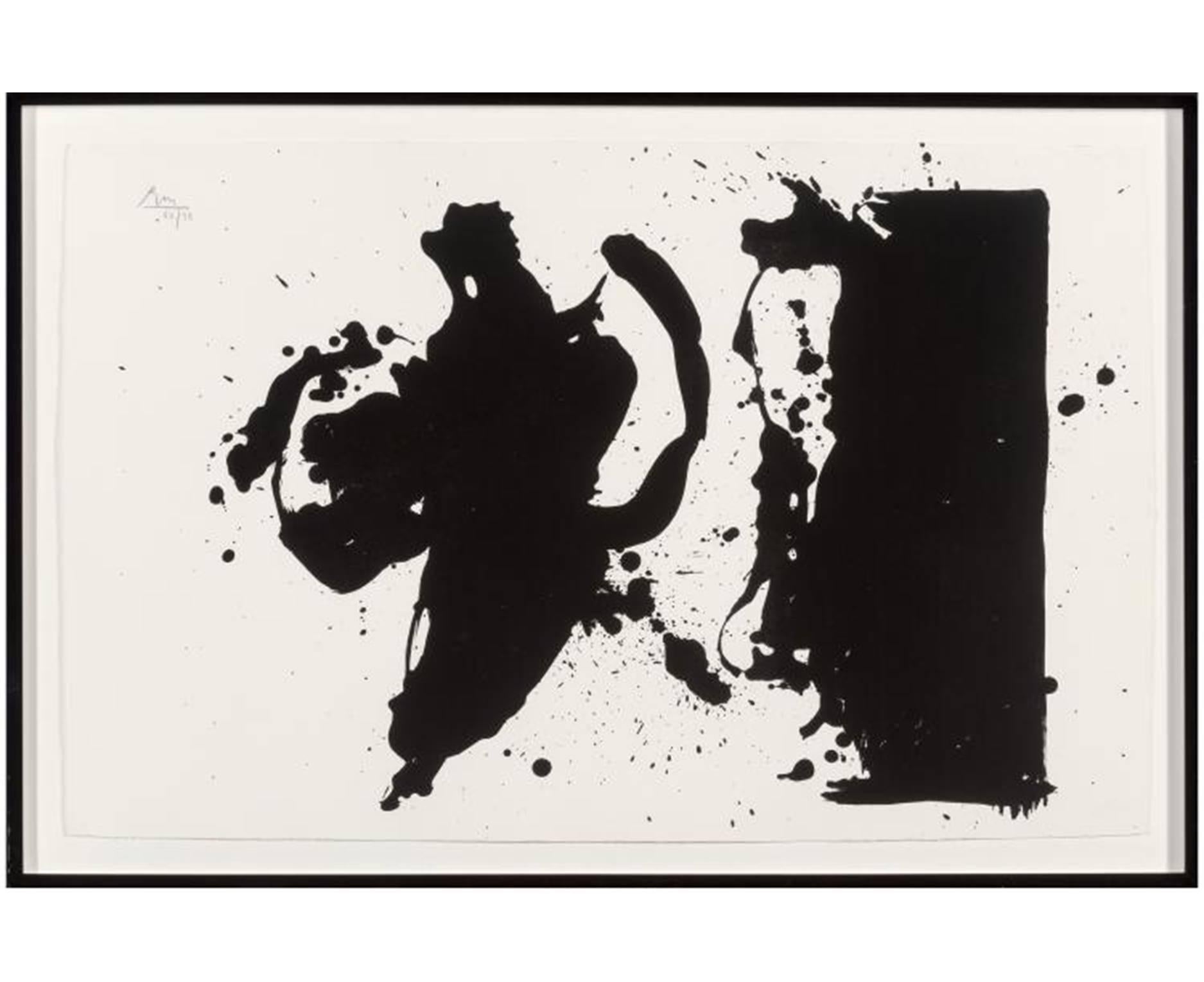 Elegy (Study) - Abstract Expressionist Print by Robert Motherwell