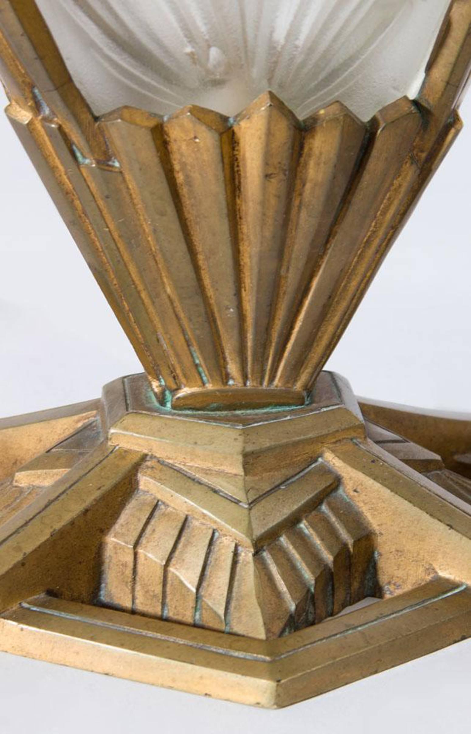 Sabino Paris, Signed Pair  of Art Deco Table Lamps 3