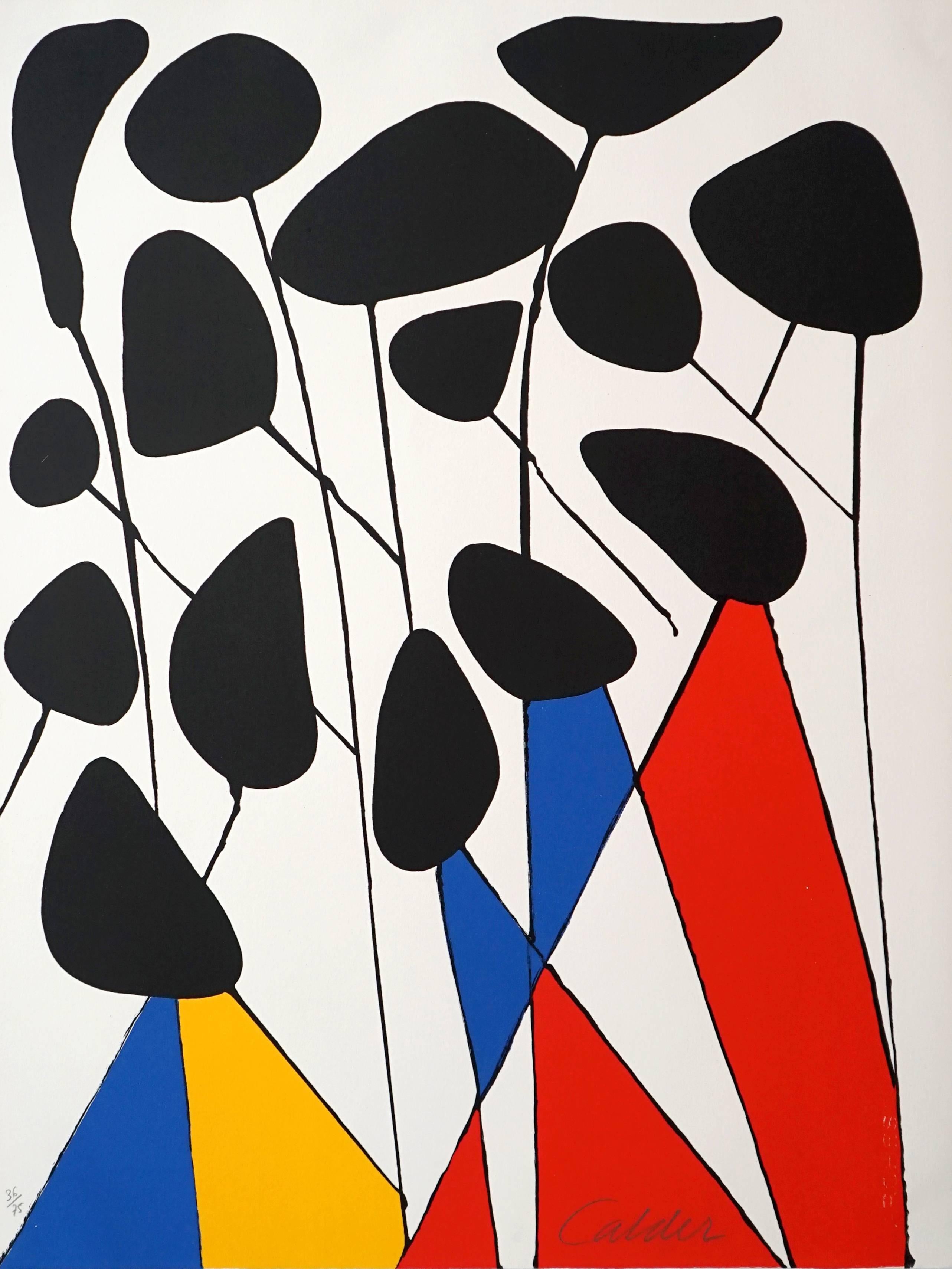 Alexander Calder Abstract Print - Untitled (from the Magie Eolienne portfolio)