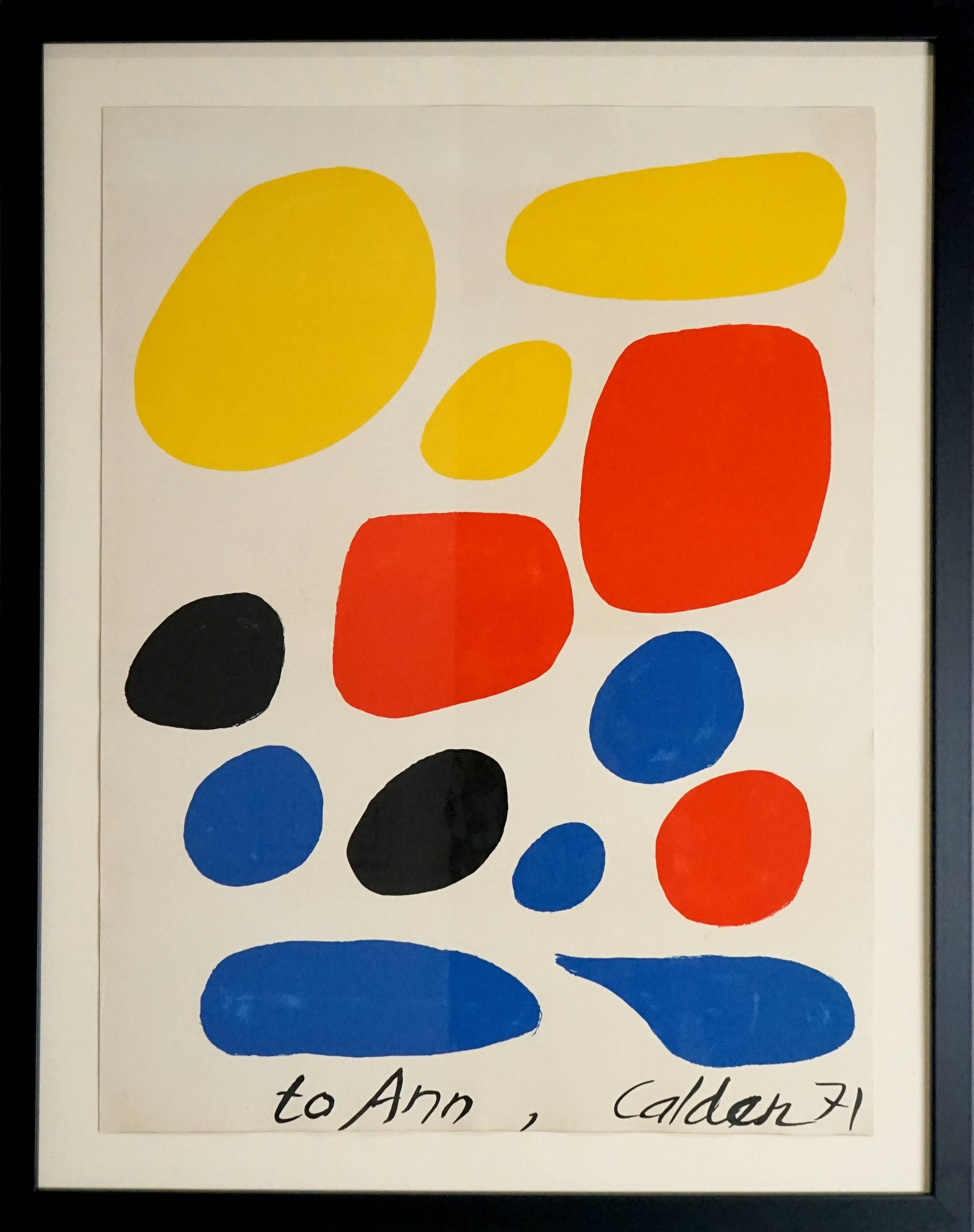 Alexander Calder Abstract Print - Untitled, Paris, 1971 (from the Deluxe Edition of Flight Portfolio, 1971)