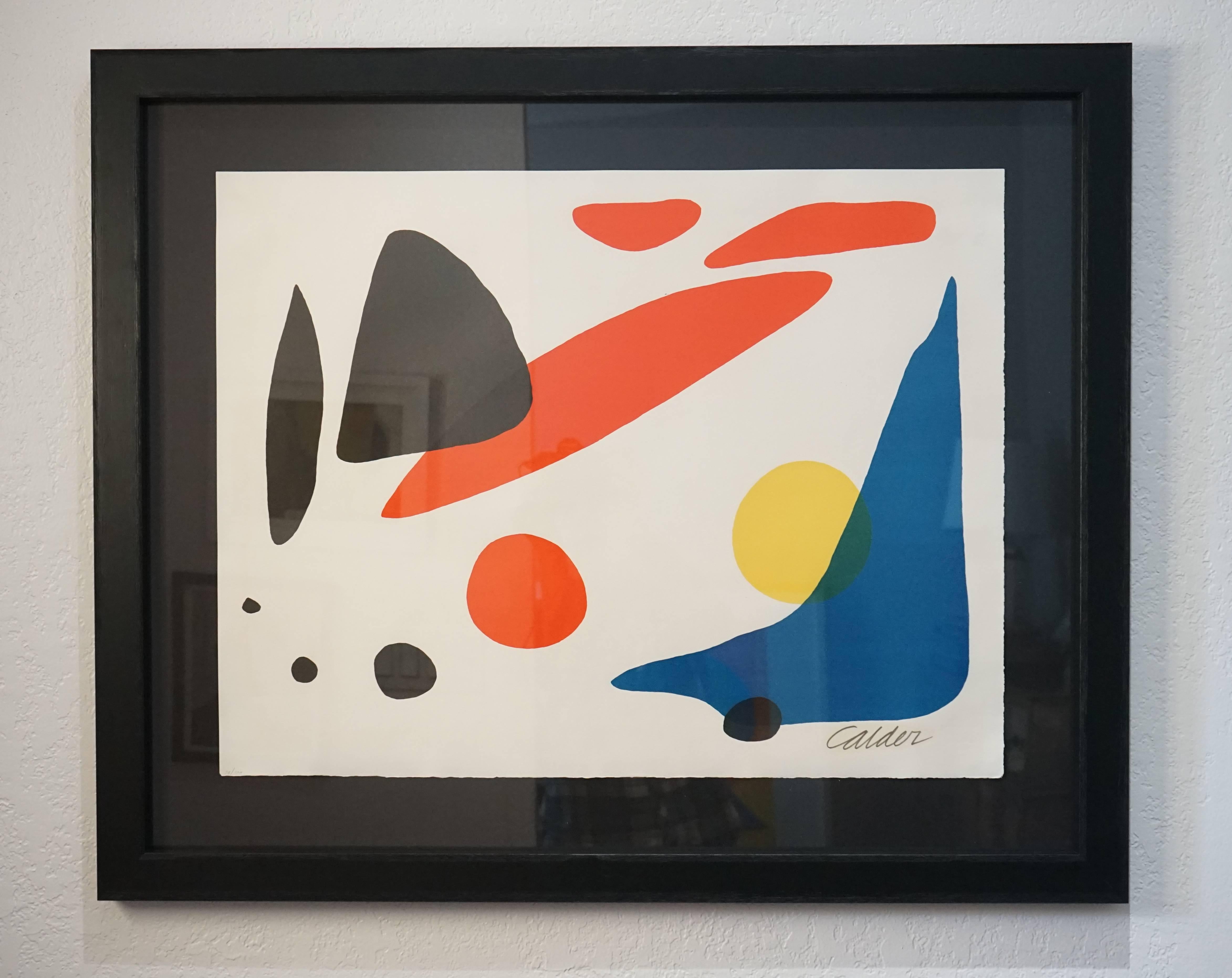 Composition (Blue Boomerang with Red, Black and Yellow Shapes) 1