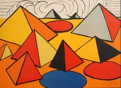 Composition with Pyramids, Circles and Clouds