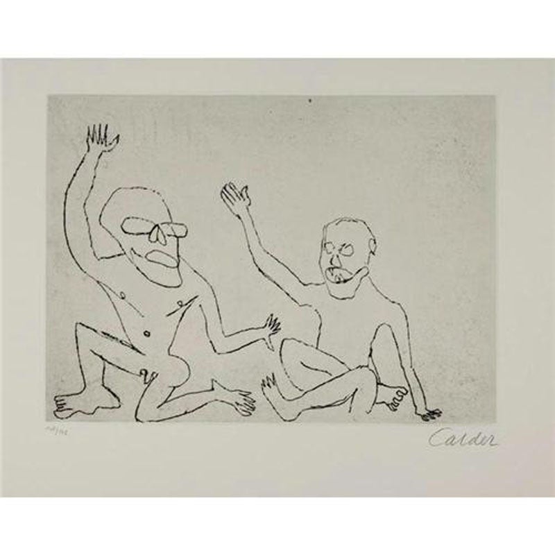 Untitled from the Santa Claus and E. E. Cummings Series - Print by Alexander Calder