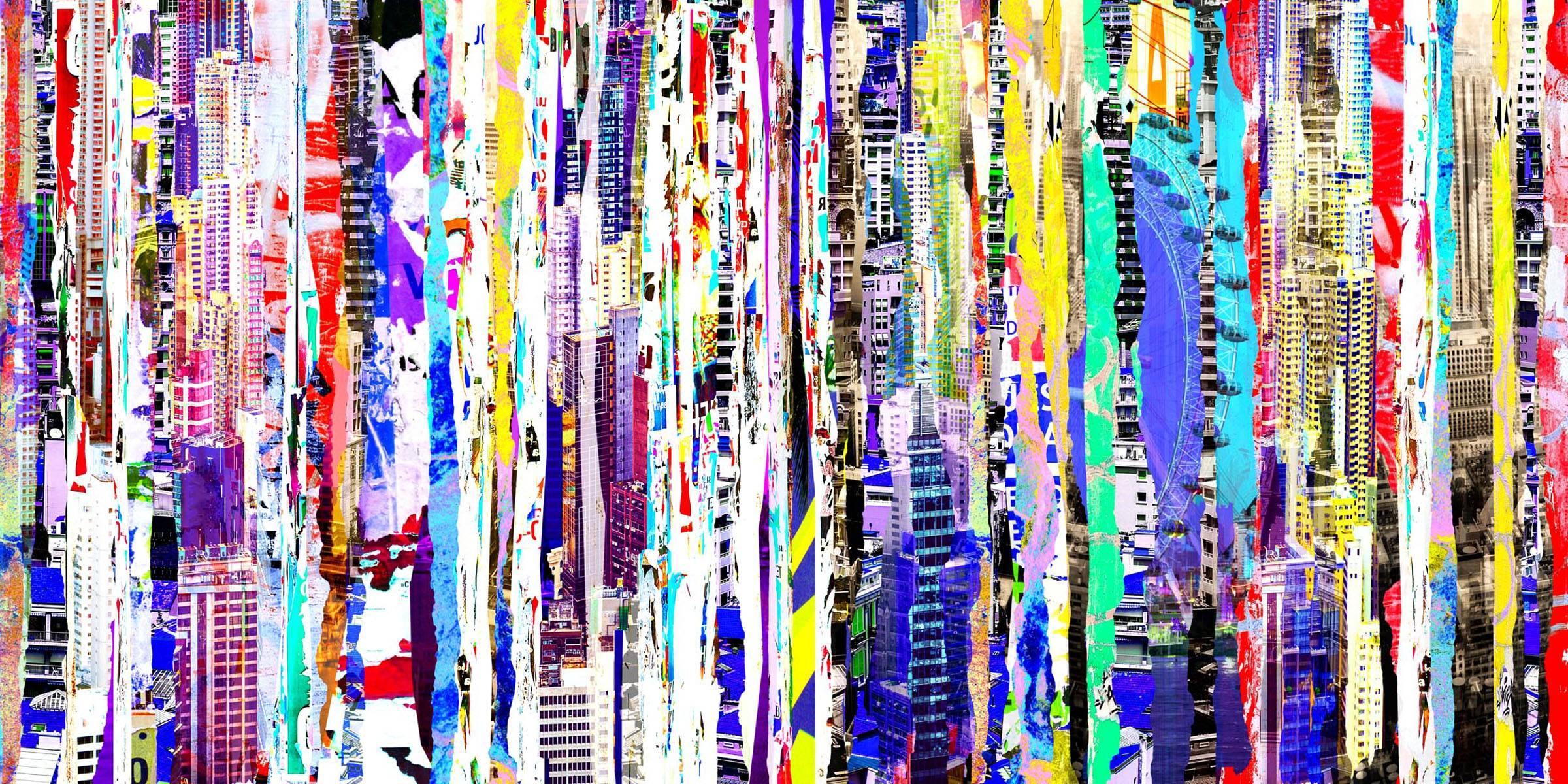 Jessica van Haselen Abstract Photograph - Shreds Of City I - Framed Fine Art Limited Edition of 149