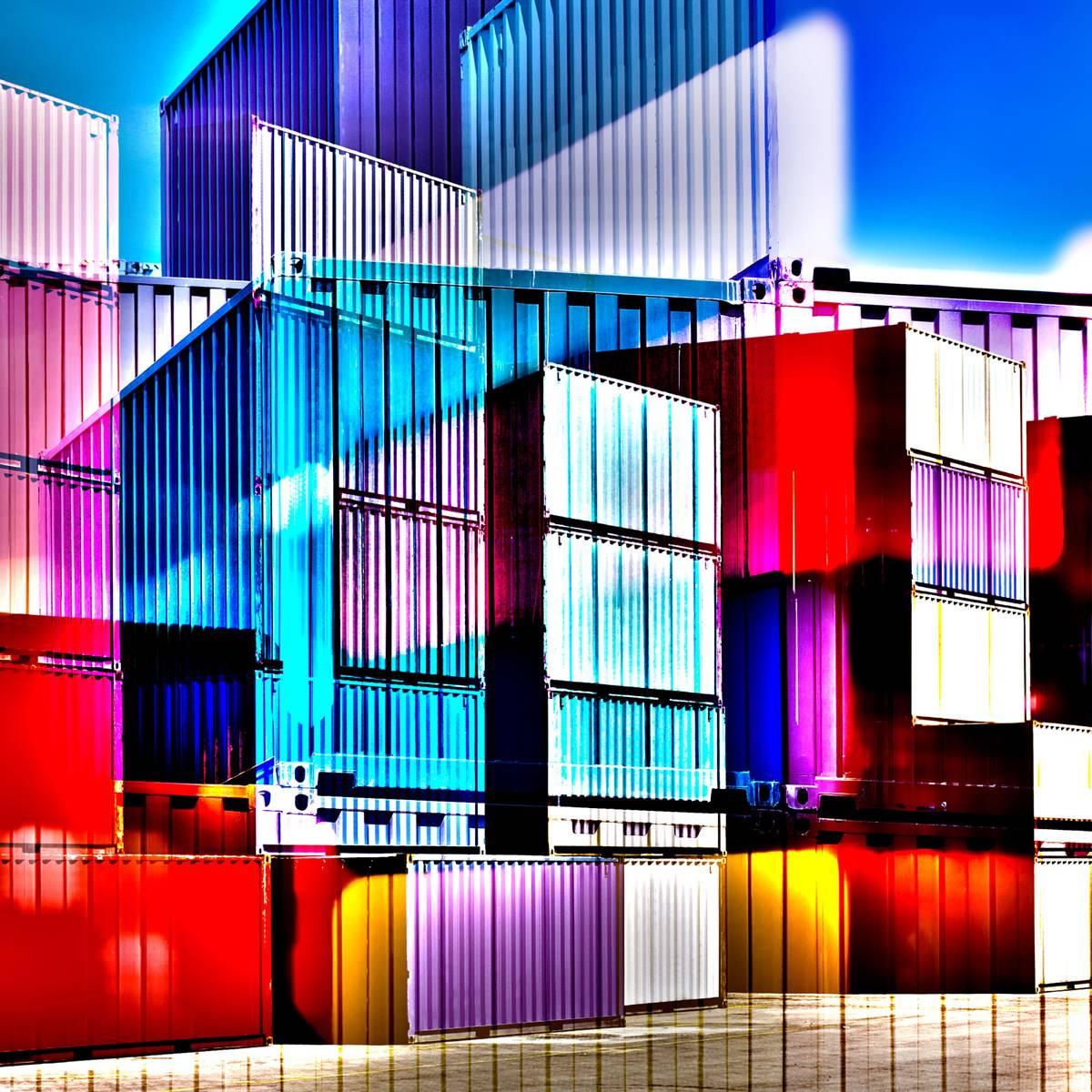 Thomas Bijen Color Photograph - Cargo Blocks - Framed Fine Art Limited Edition of 149