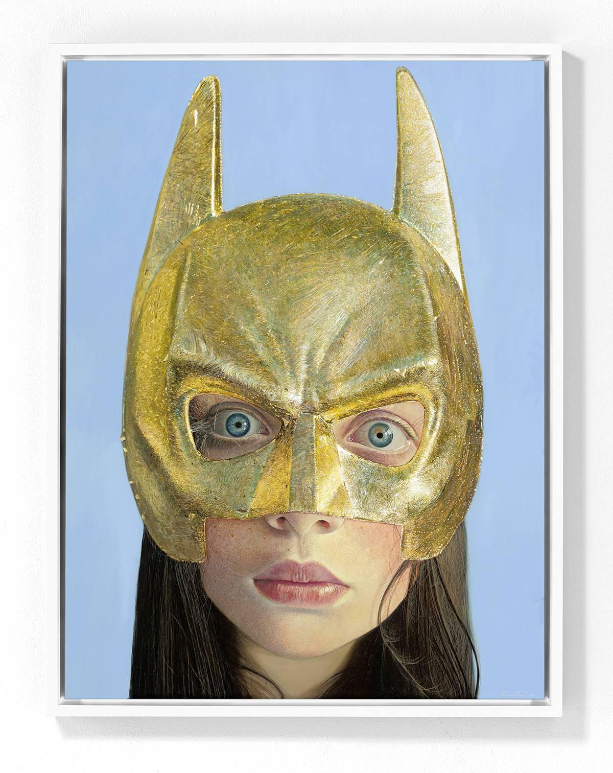 Girl With The Golden Mask - Framed Fine Art Limited Edition of 69 - Contemporary Print by Gordon Harris