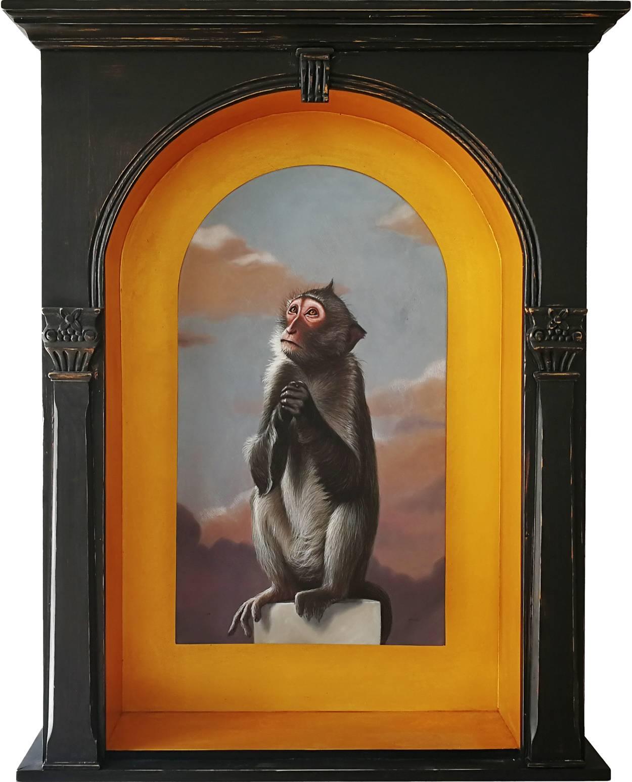 Daniel Sueiras Animal Painting - SELECCIÓN NATURAL -THE PRAYER