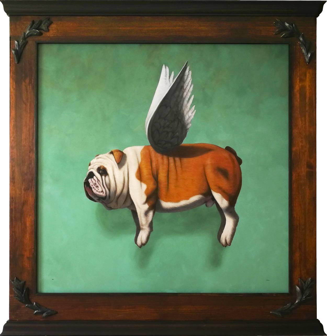 Daniel Sueiras Animal Painting - SELECCIÓN NATURAL - CANIS LUPUS VOLATUM