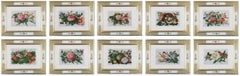 Chinese Export paintings of flowers and fruit on pith paper