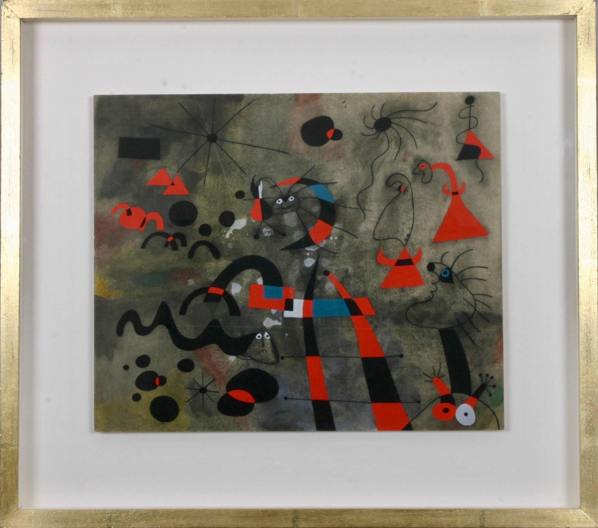(after) Joan Miró Abstract Print - The Constellations: L'Echelle de L'Evasion / The Escape Ladder, Plt. II