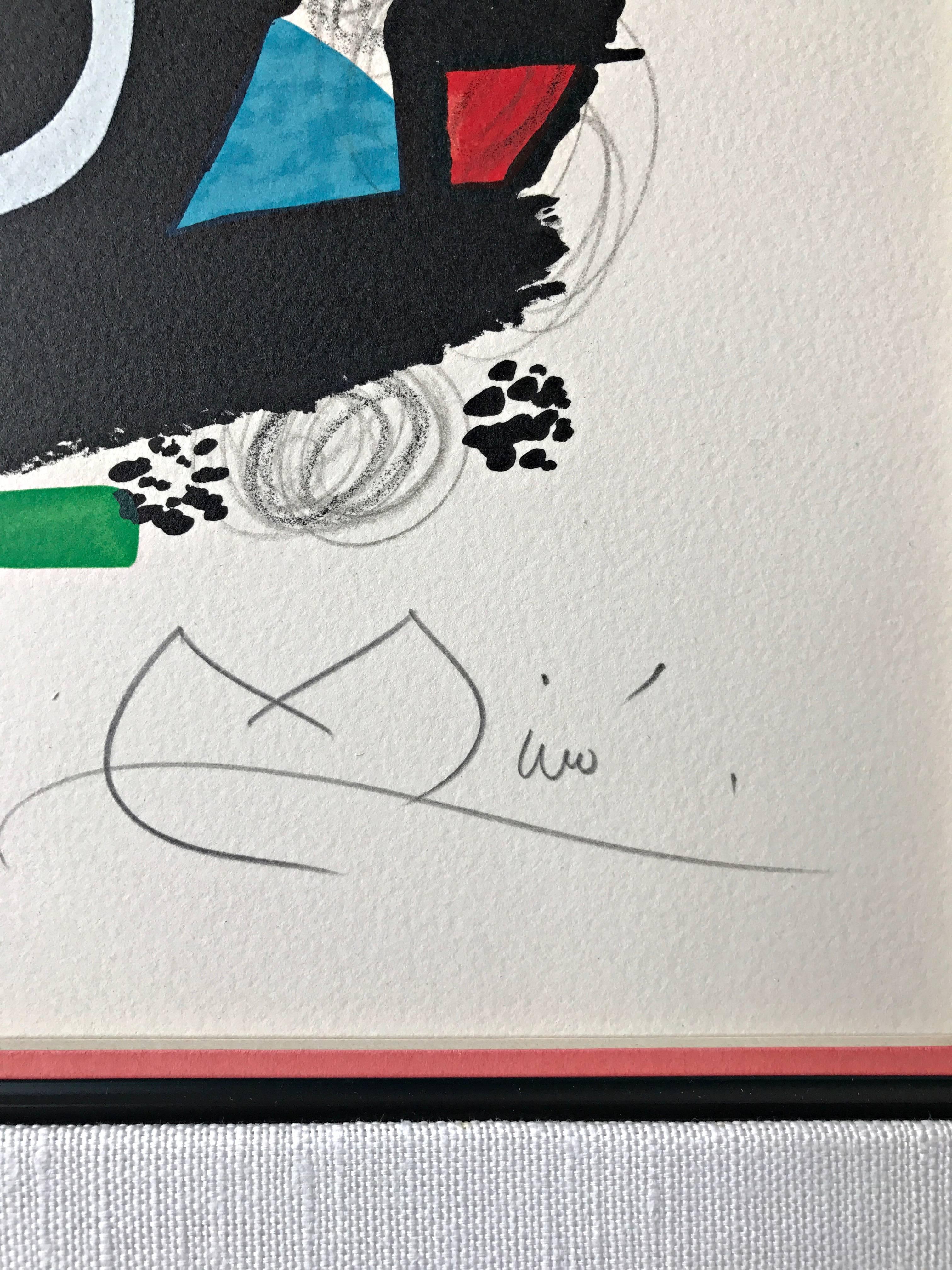 La mélodie acid, Plate 14 - Beige Abstract Print by Joan Miró
