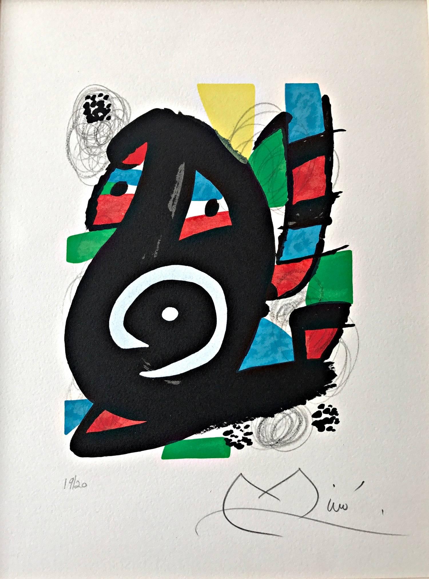 Joan Miró Abstract Print - La mélodie acid, Plate 14