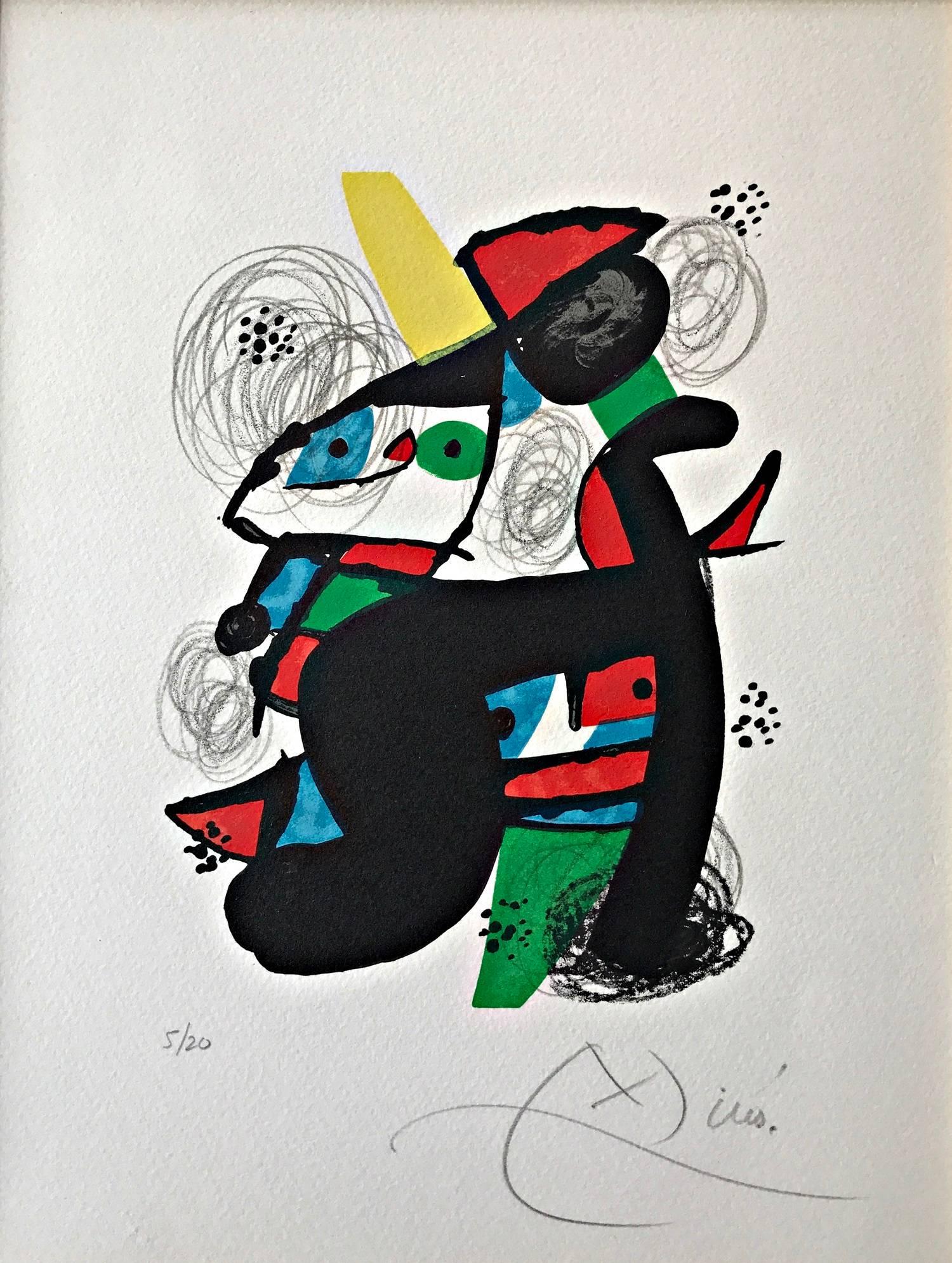 Joan Miró Abstract Print - La mélodie acid, Plate 11