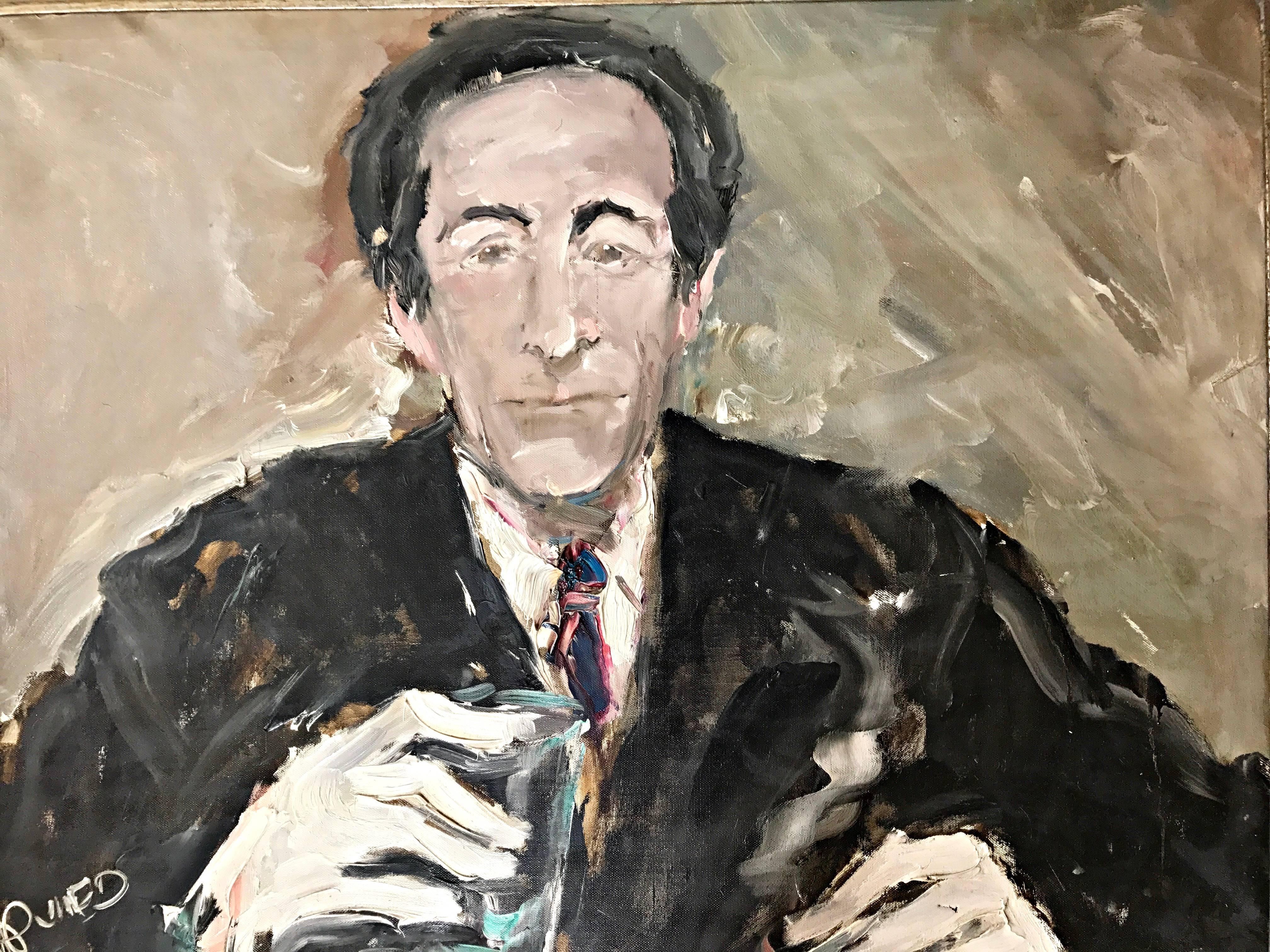 Monsieur Jean Cocteau - Painting by Walter Prescher van Ed