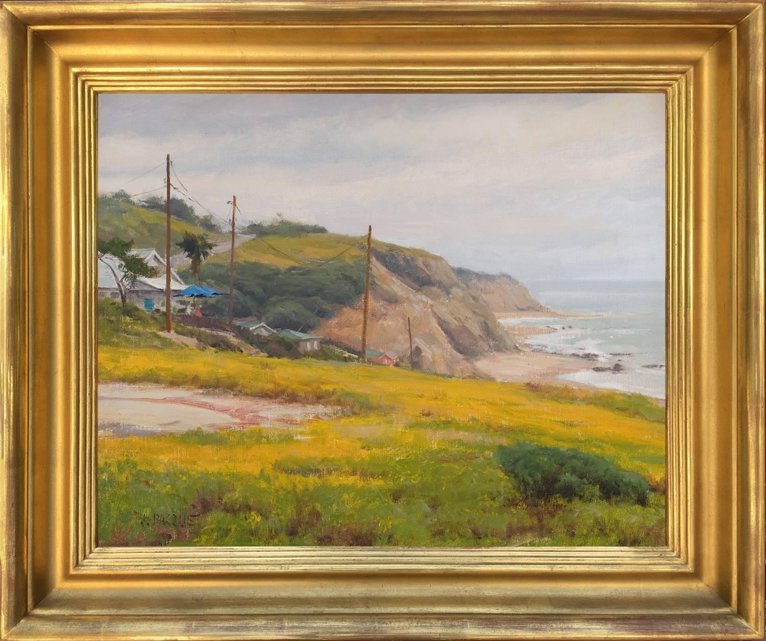 Joseph Paquet Landscape Painting - Flowers Above the Cove