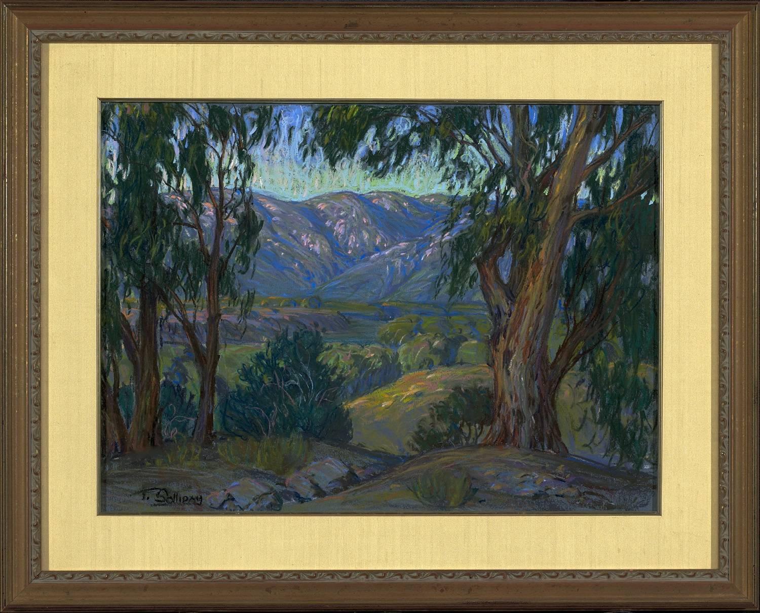 Tim Solliday Landscape Painting - Twilight Colors; San Gabriel Mountains