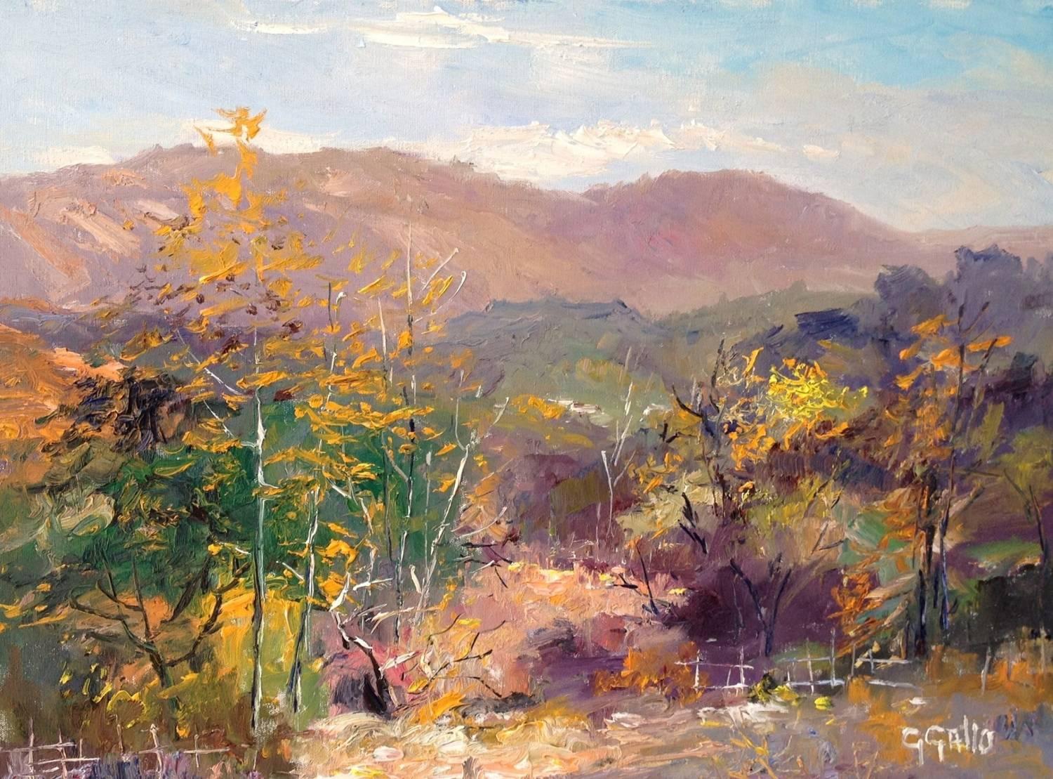 George Gallo Landscape Painting - Late Fall off of Mulholland Drive