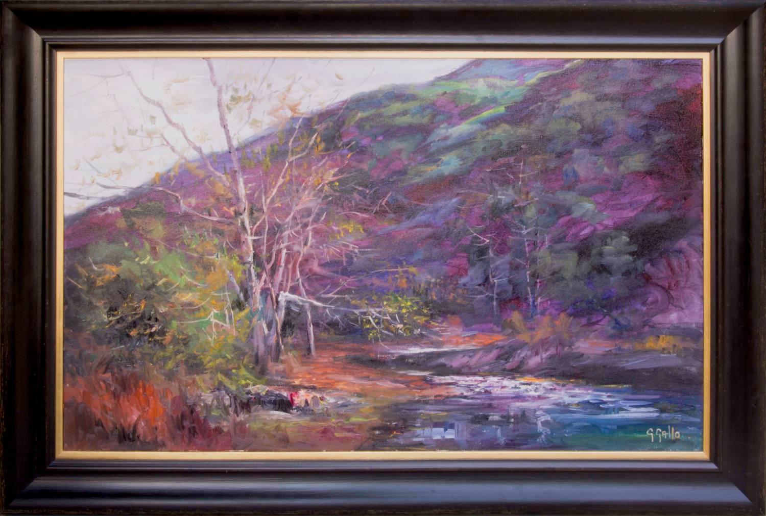 Peter Strauss Ranch, First Light - Painting by George Gallo