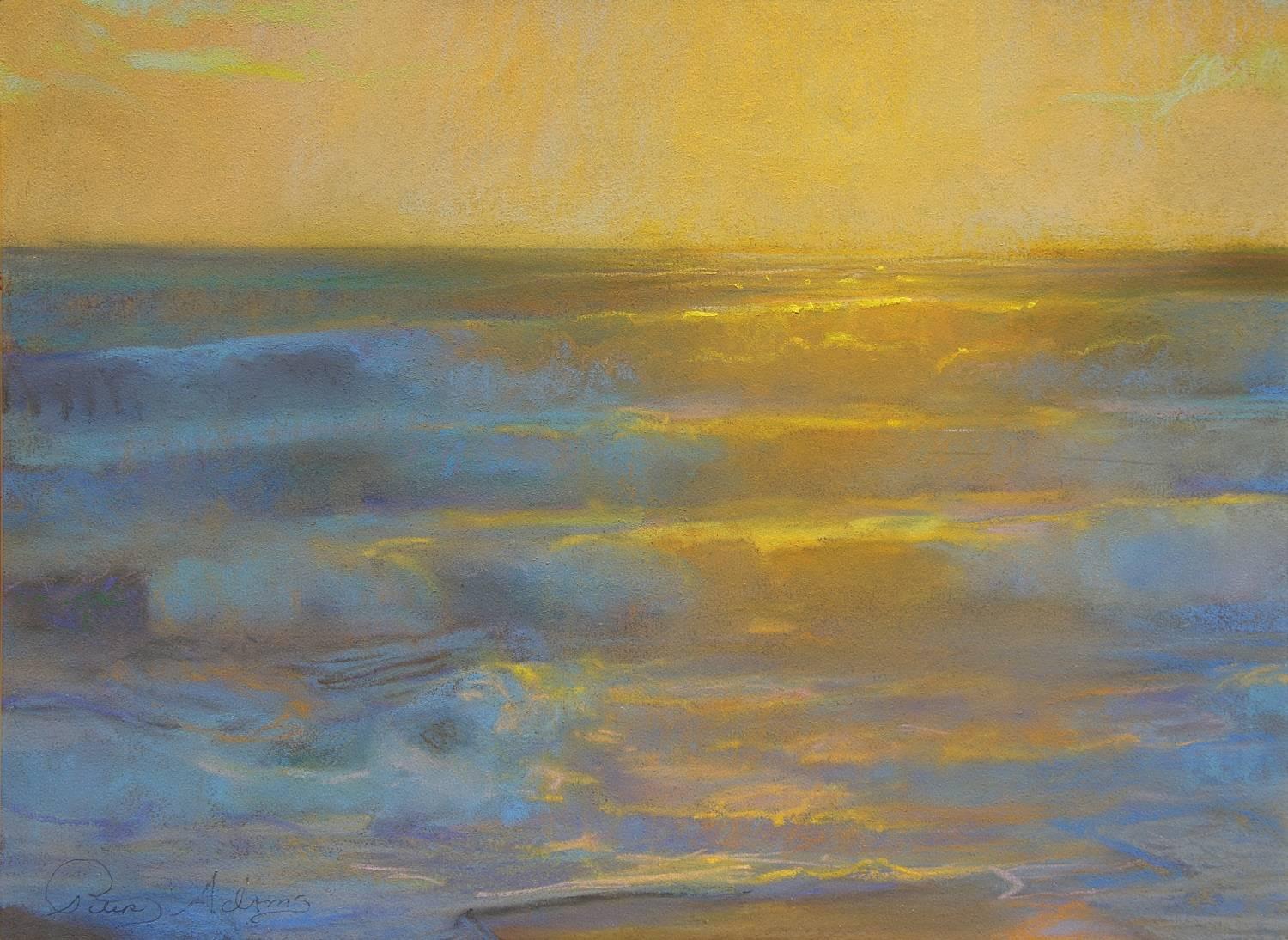 Peter Adams Landscape Painting - Faithful; St. Malo Beach, Oceanside