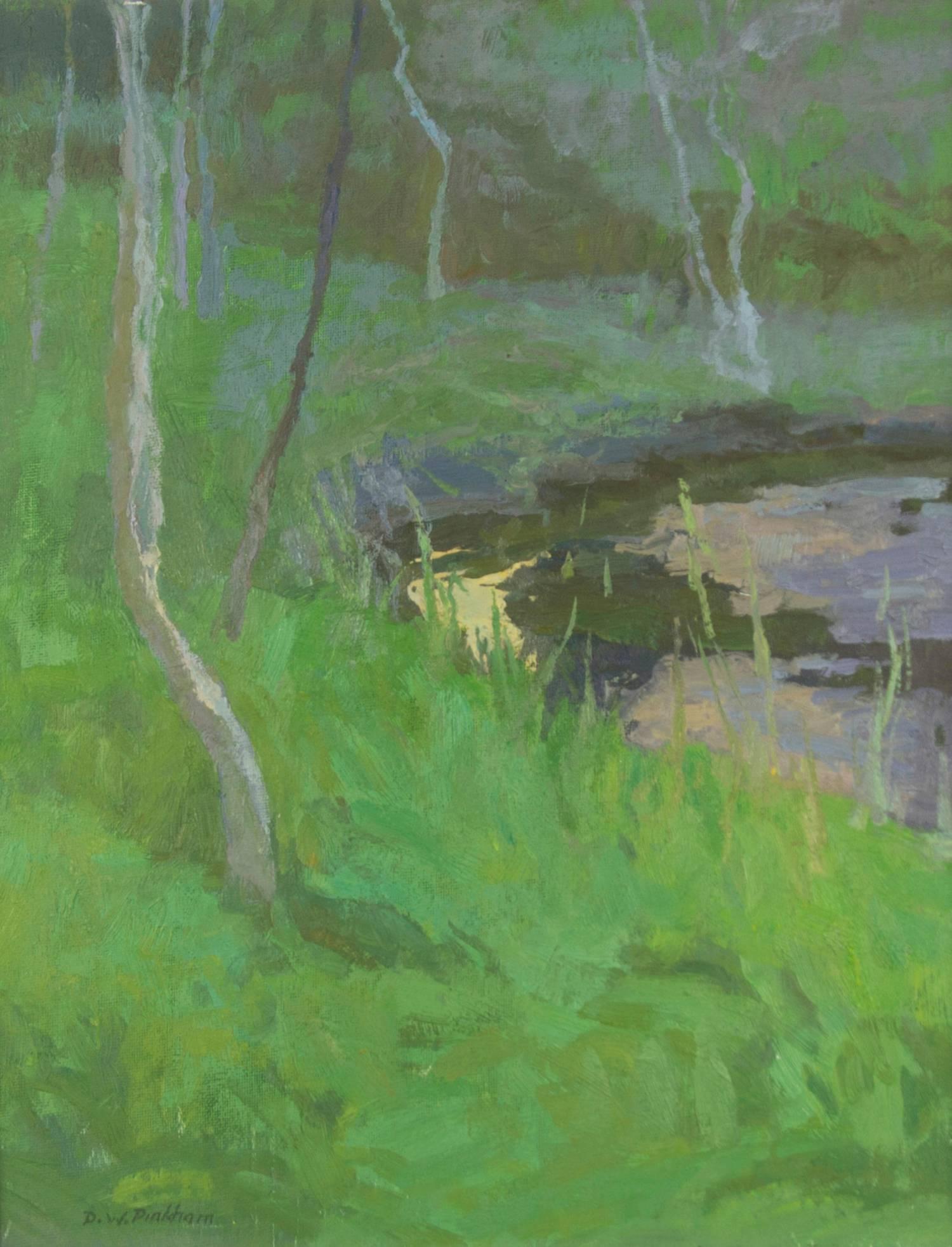 Bureau de travail - Impressionnisme Painting par Daniel Warren Pinkham