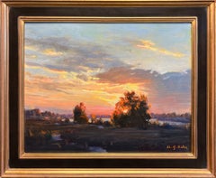 Coucher de soleil sur le lac ; Peck Road Park, Arcadia