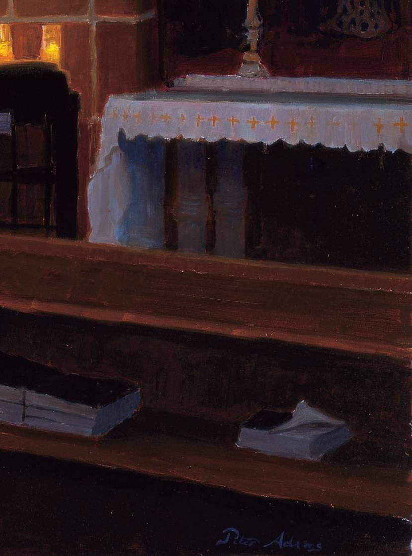 Fonti di luce - Chiesa cattolica di St. Andrews, Pasadena - Painting Realismo di Peter Adams