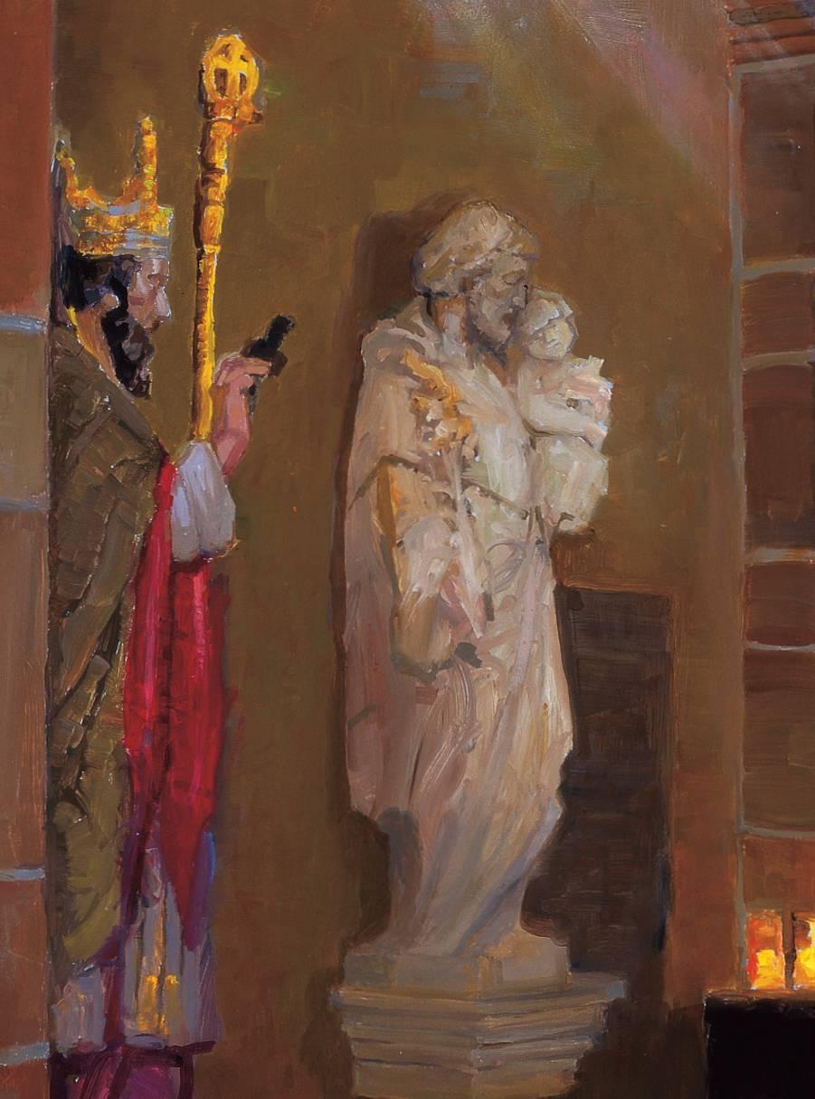 Fonti di luce - Chiesa cattolica di St. Andrews, Pasadena - Interior Painting Nero di Peter Adams