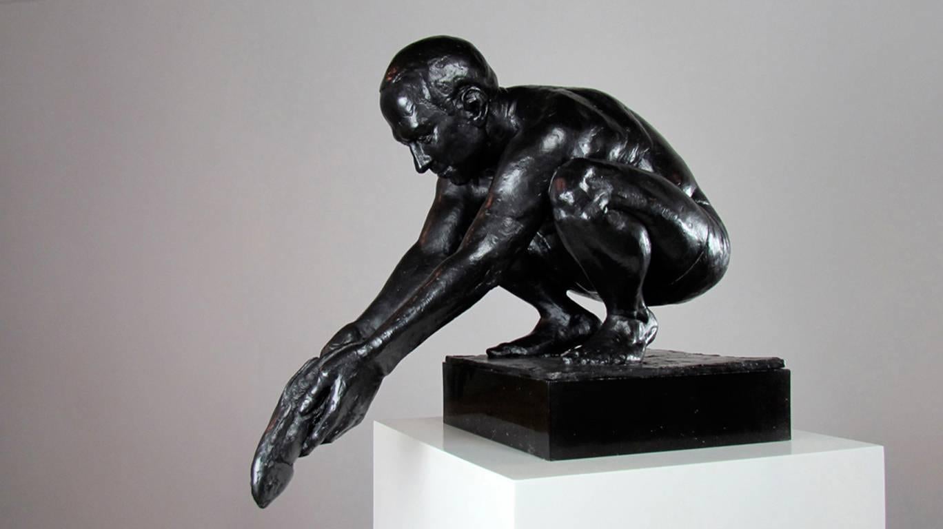 Peter Brooke Figurative Sculpture - The Fisherman
