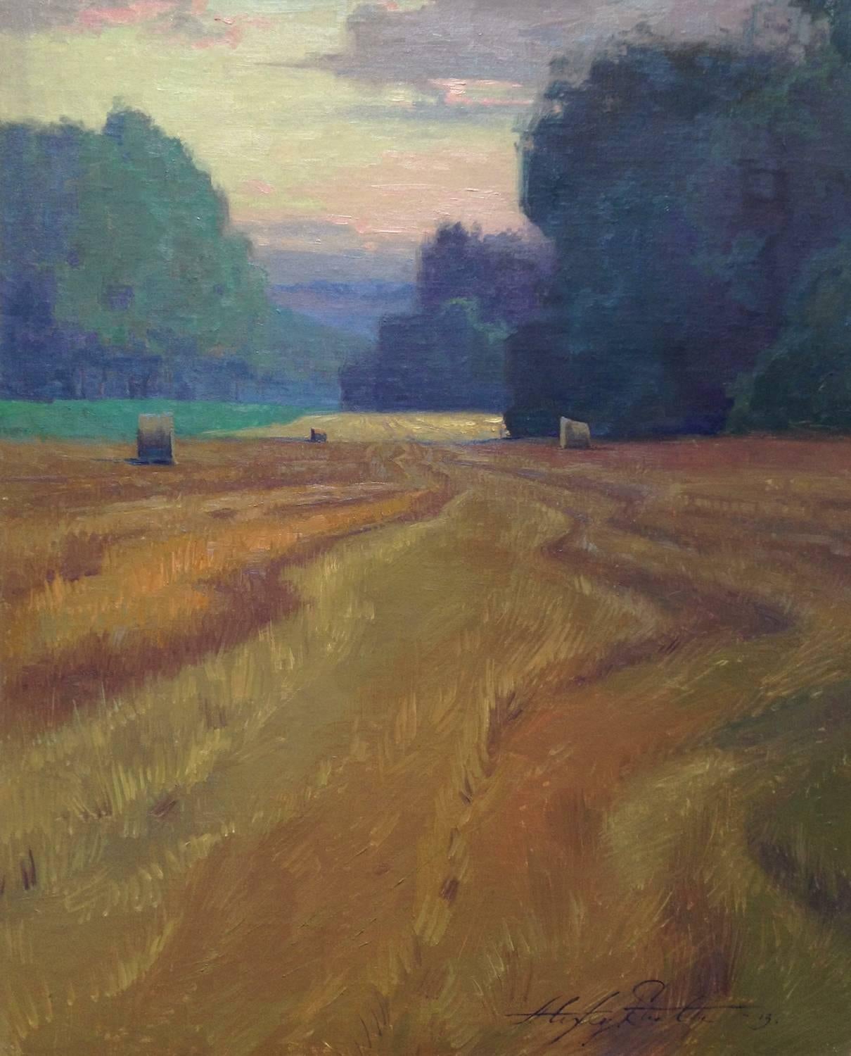 Burgundy Fields - Painting by Alexey Steele