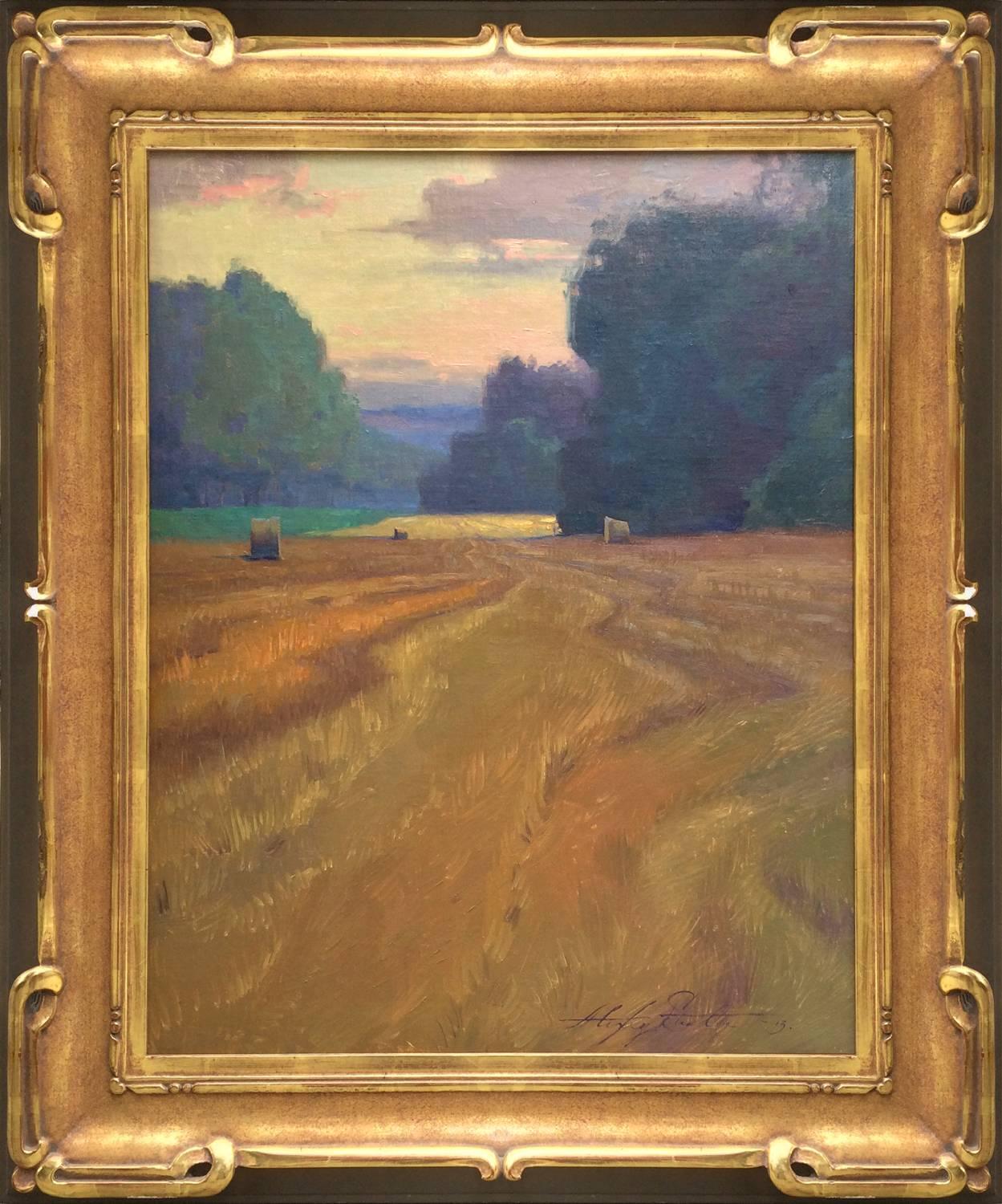 Alexey Steele Landscape Painting - Burgundy Fields