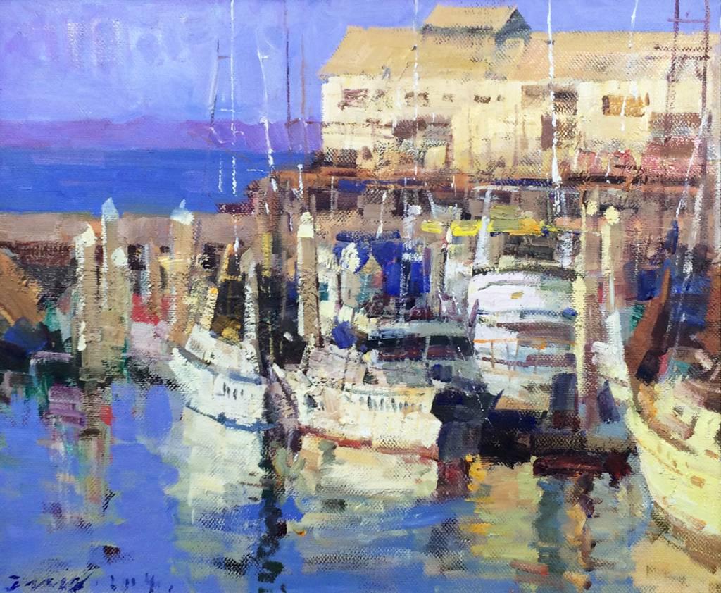 Cannery Row, Monterey, California - Painting by Jove Wang