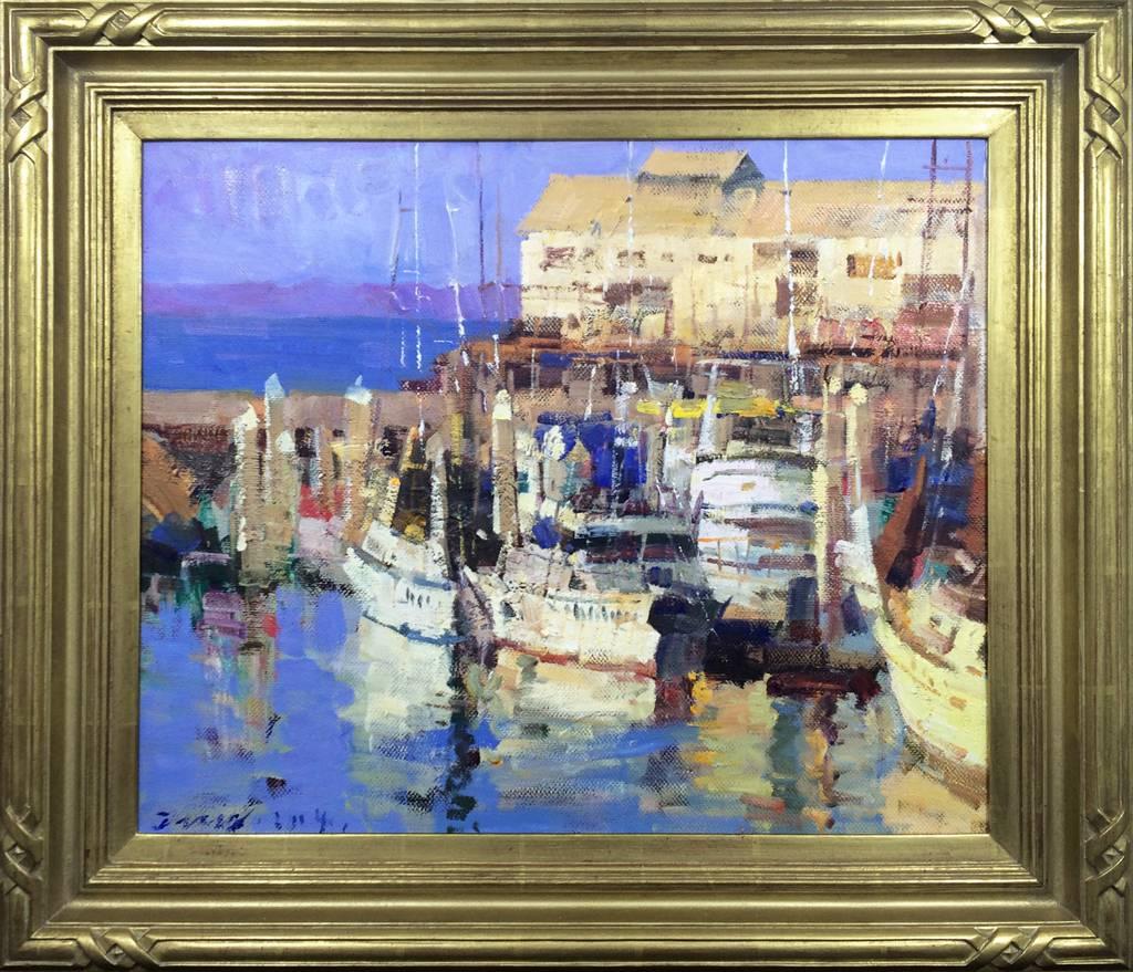 Jove Wang Landscape Painting - Cannery Row, Monterey, California