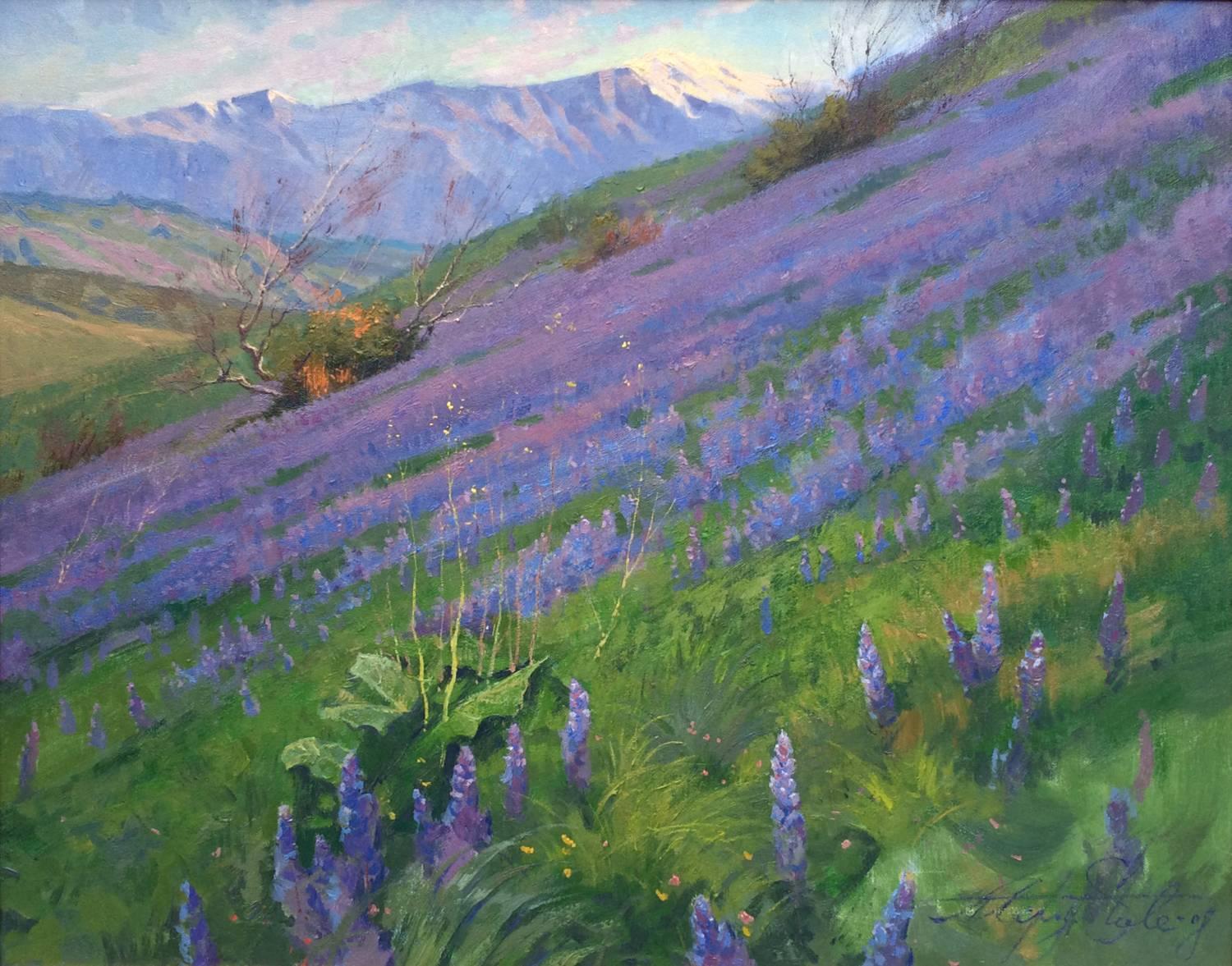 Alexey Steele Landscape Painting - Purple Wonder; Irvine Land Preserve