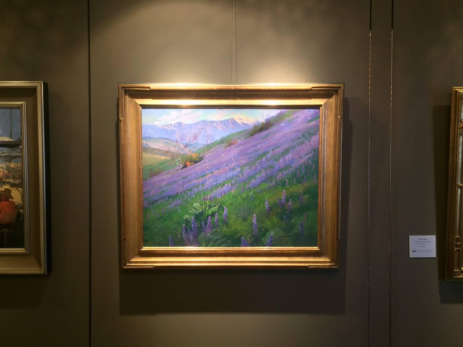 Purple Wonder; Irvine Land Preserve - Gray Landscape Painting by Alexey Steele
