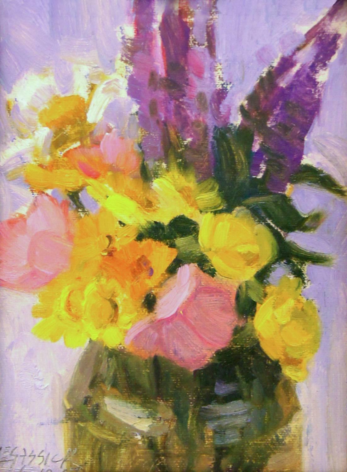 Jean LeGassick Still-Life Painting - First Summer Bouquet