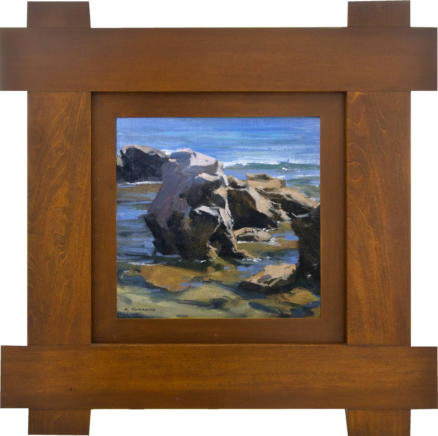 Frank Serrano Landscape Painting - Coastal Rocks; Laguna Beach, California