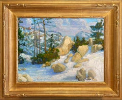 Snow and Boulders on the Pacific Crest Trail; San Gabriel Mountains