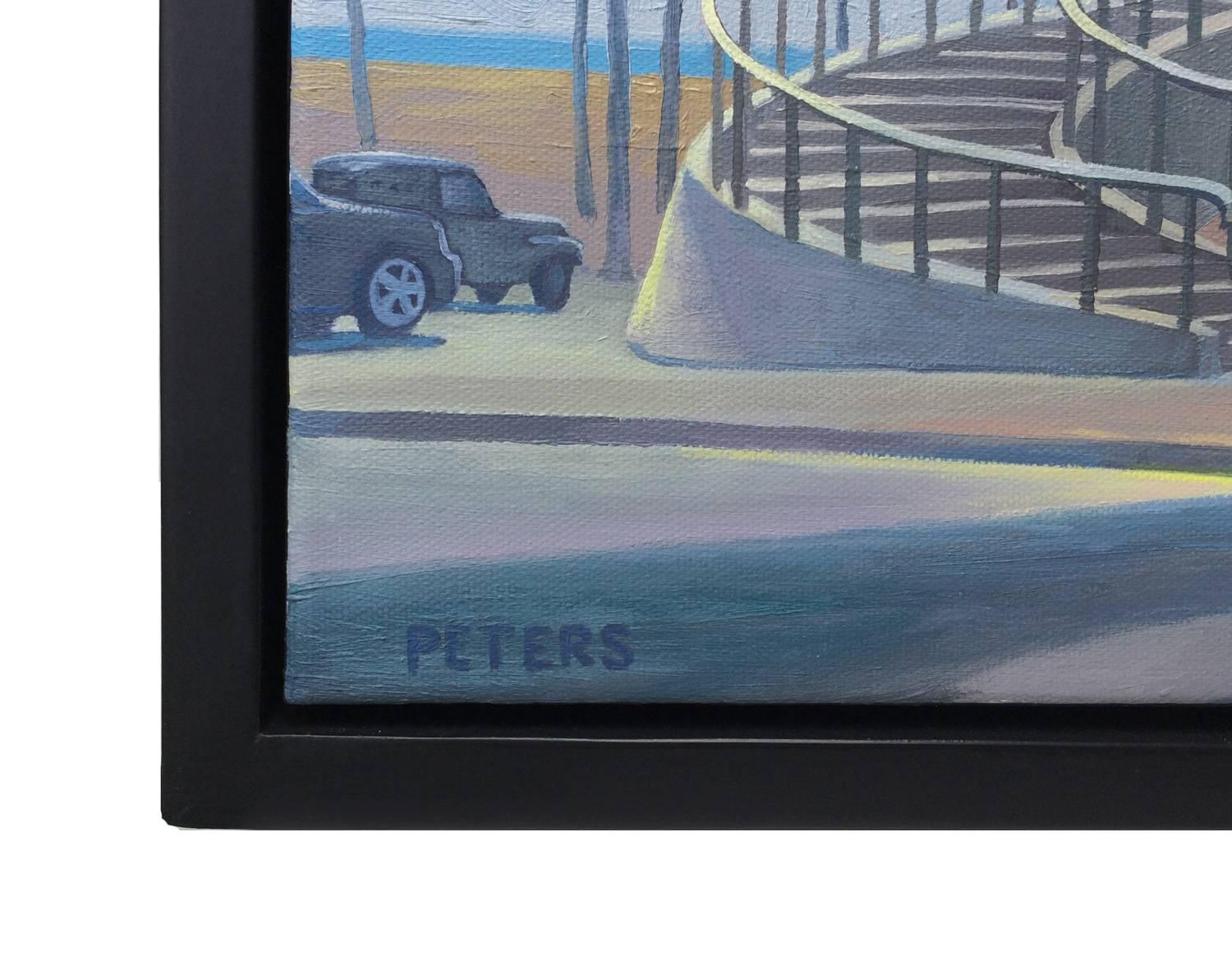 Passaggio pedonale, PCH - Landscape Painting Blu di Tony Peters