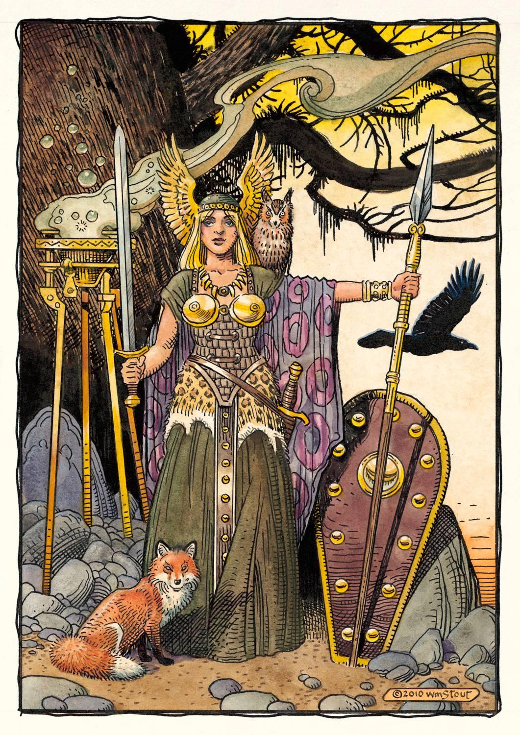 Brunhilde - Painting by William Stout