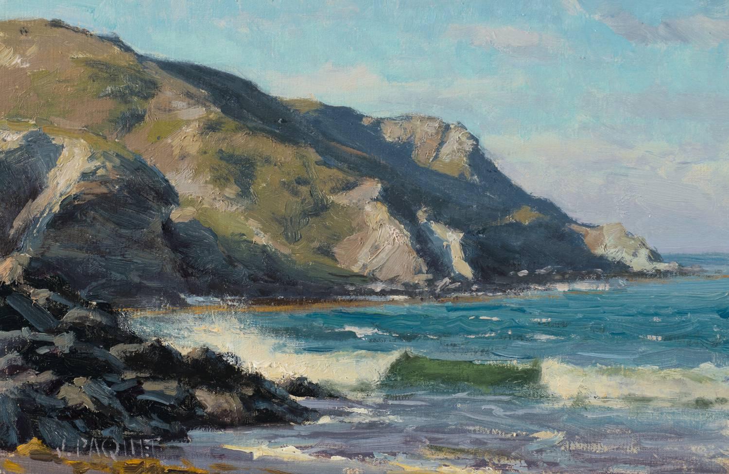 Giornata frizzante, Shark Harbor; Isola di Catalina - Painting di Joseph Paquet
