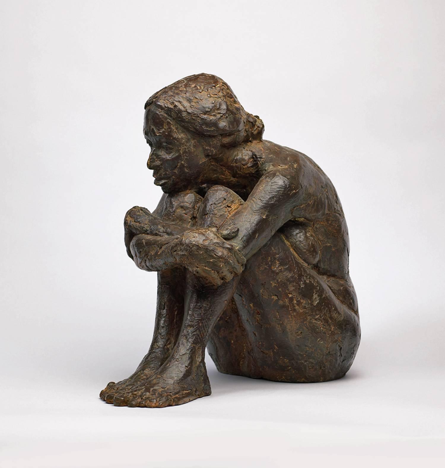 Seated Figure - Sculpture by Peter Brooke