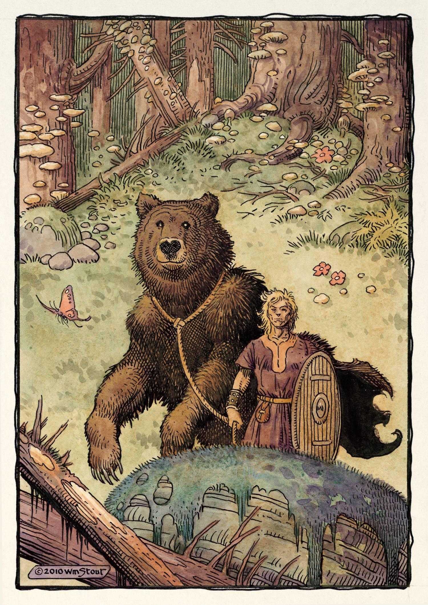 Siegfried and the Bear - Art by William Stout