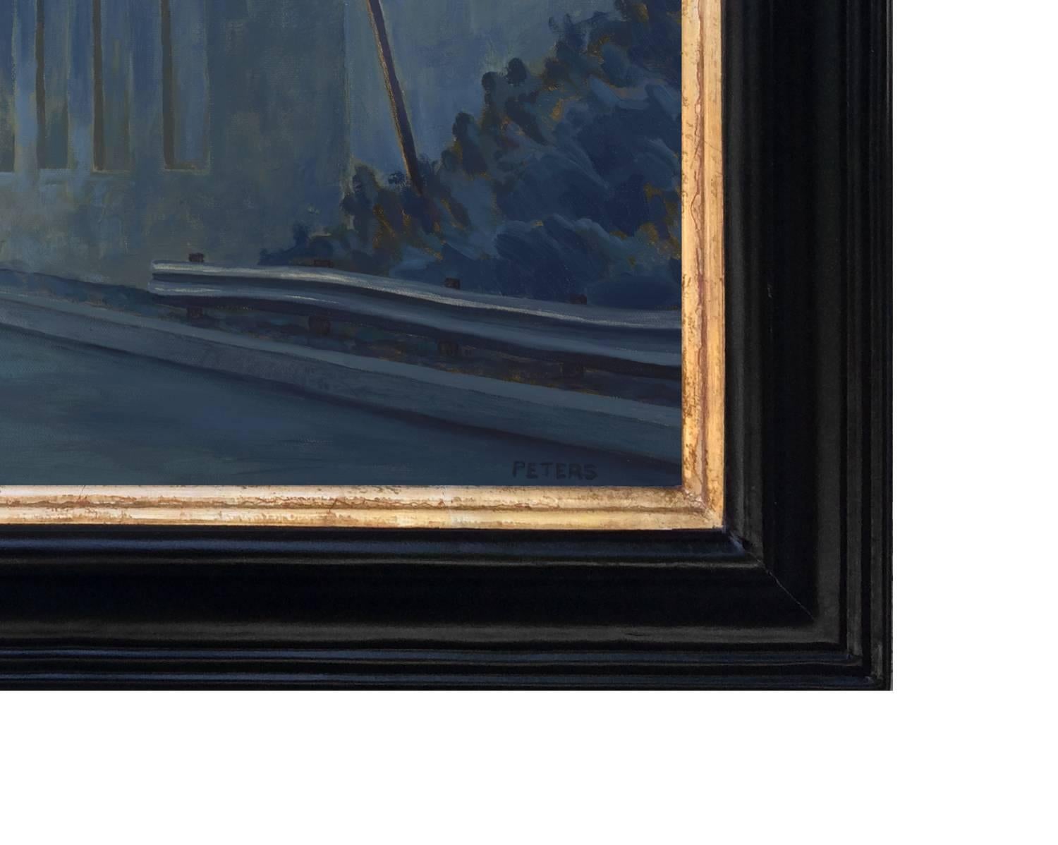Puente de la Autopista 110 - Landscape Painting Gris de Tony Peters
