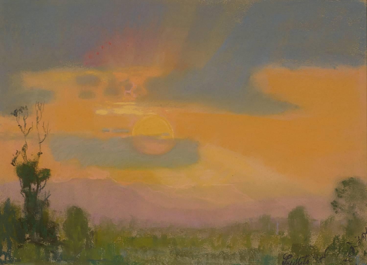 Theodore Lukits Landscape Painting - The Last Rays, c. 1924