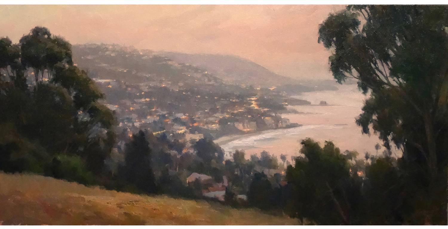 East of the Sun; Laguna Beach - Painting by Michael Obermeyer