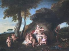 17th Century Painting of Diana and Acteon by Pierre Bechet