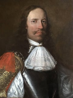 Portrait of an Officer in Armour - Circle of William Dobson.