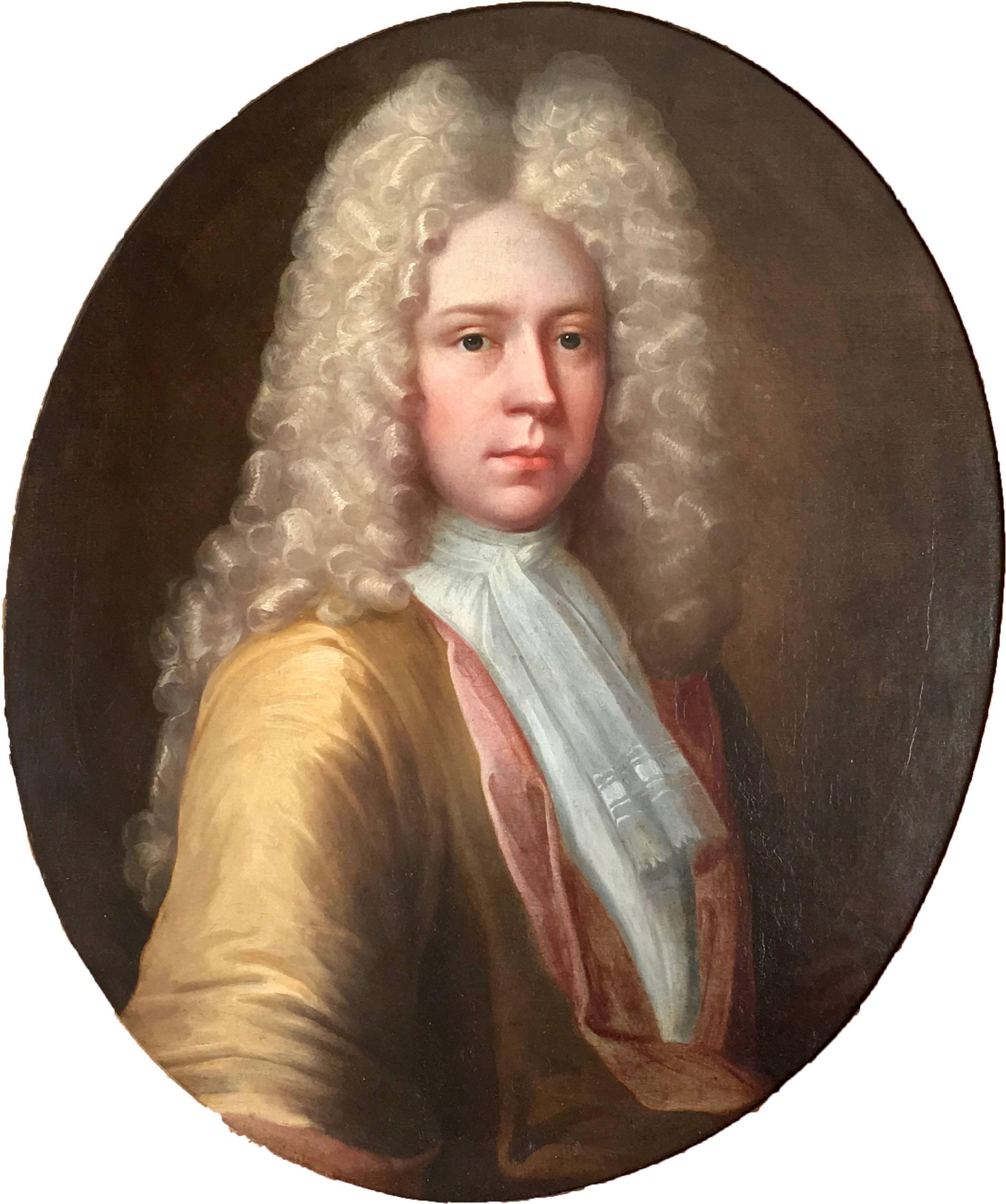 Portrait of a gentleman, oil on canvas, later mounted on board, in its original carved and giltwood 17th century frame. 

JOHN CLOSTERMAN (1660-1711) was born in Osnabruck, the son of an artist. He studied under his father until he moved to Paris in