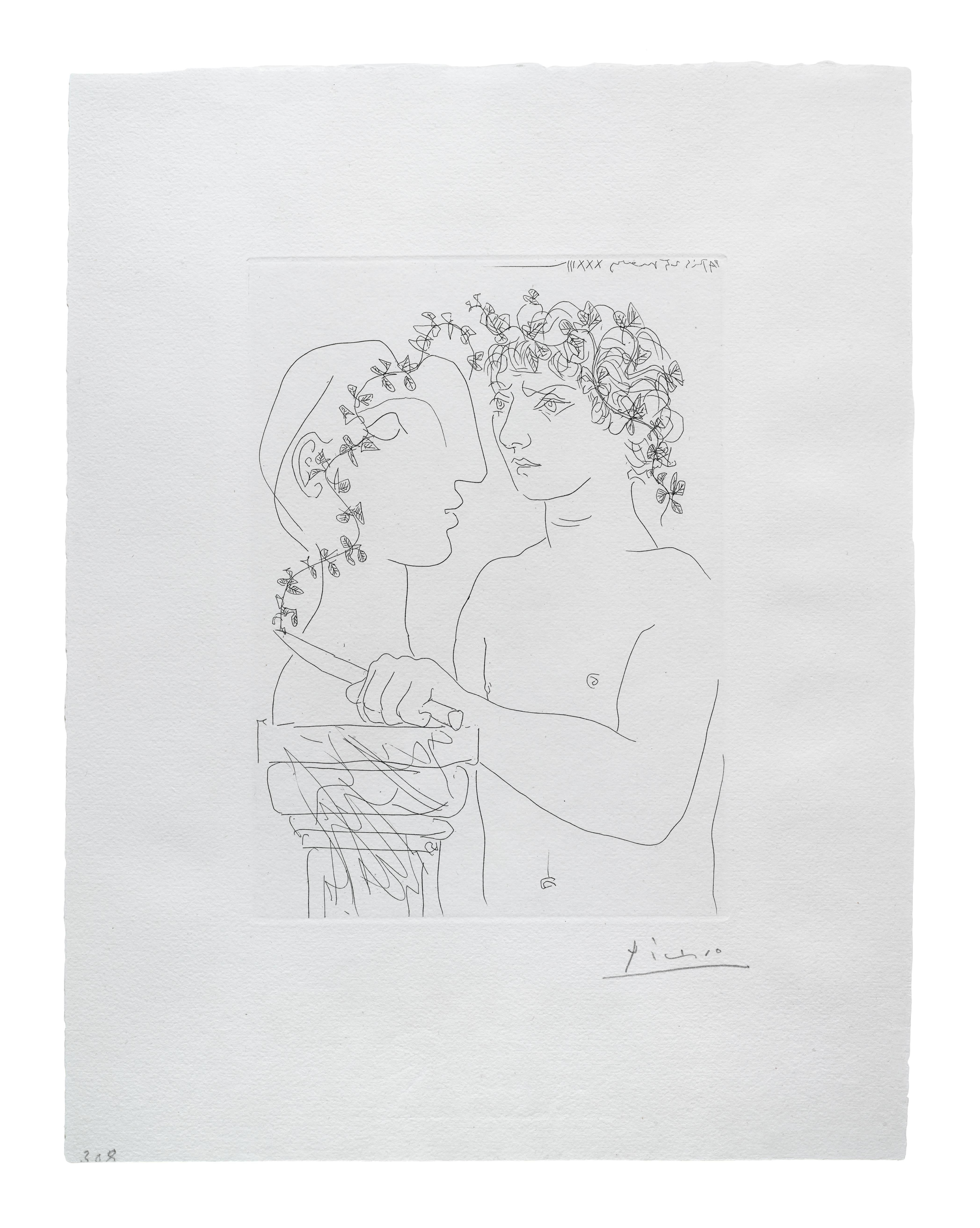 Jeune Sculpteur au Travail (Vollard Suite) - Print by Pablo Picasso